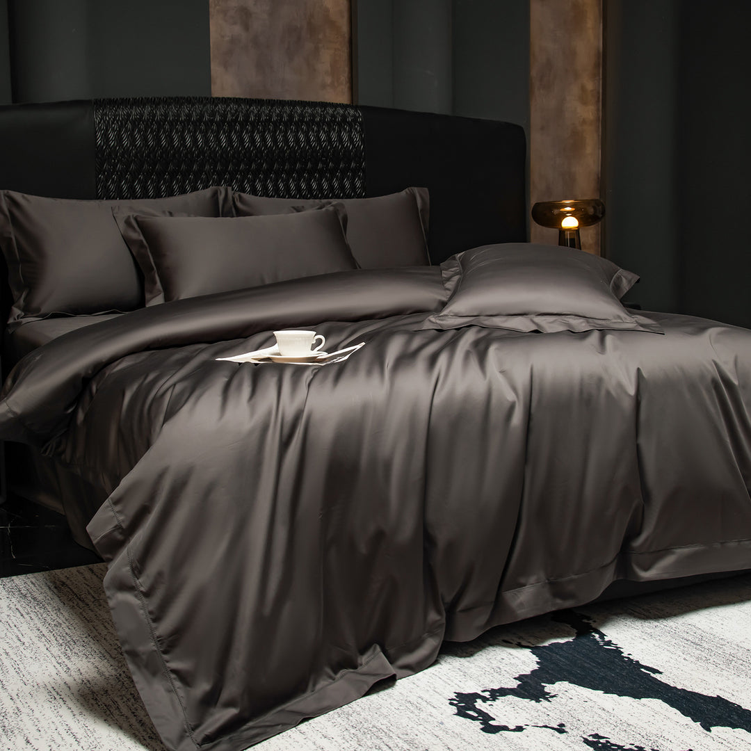 4-teiliges Bettwäsche-Set, Langstapel-Baumwolle, Satin-Finish