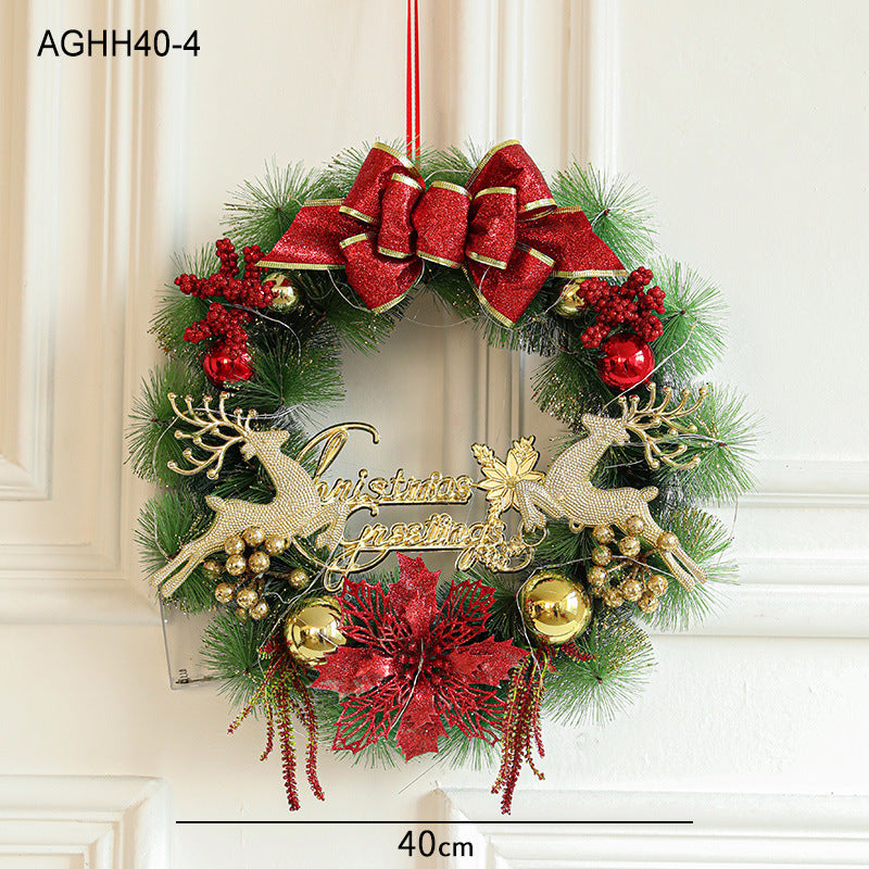 Weihnachtskranz mit Beleuchtung, PVC, verschiedene Ausführungen