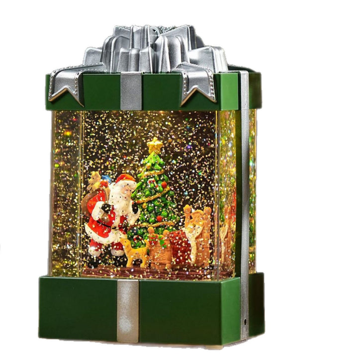 Dekorative LED-Schneekugel-Spieluhr im Geschenk-Design