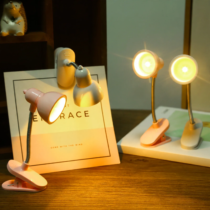 Mini LED-Klemmlampe, augenschonend, flexibler Hals
