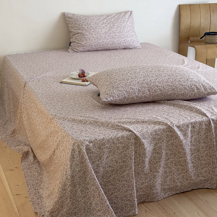 Baumwoll-Bettwäsche-Set, 180 cm, Blumenmuster