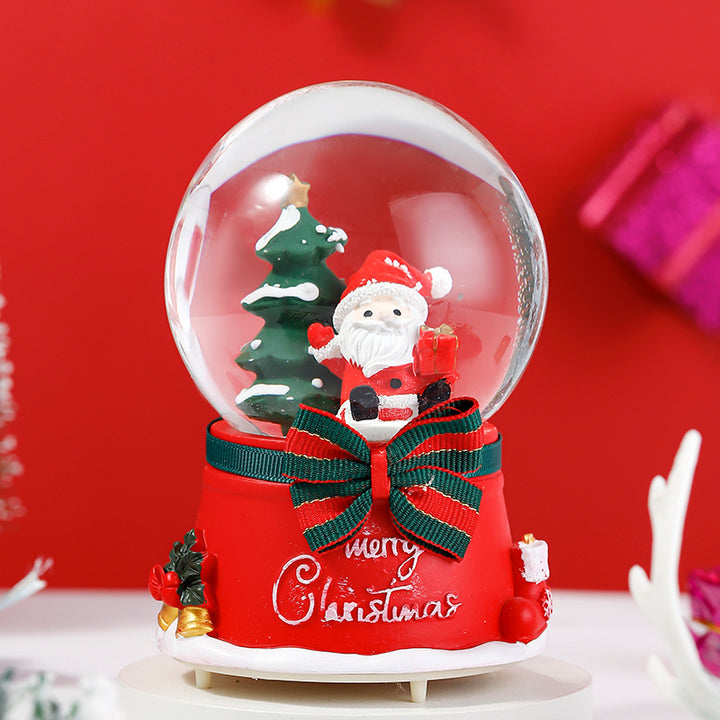 Weihnachts-Schneekugel mit Licht und Musik