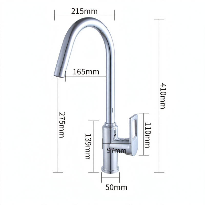 Edelstahl-Wasserhahn für Küche, Misch- oder Kaltwasser