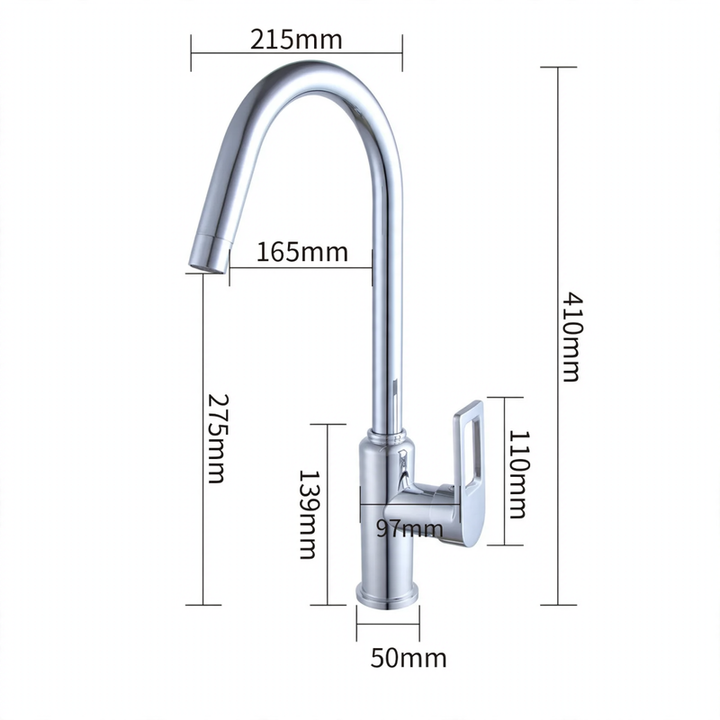 Edelstahl-Wasserhahn für Küche, Misch- oder Kaltwasser