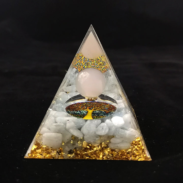 Dekorative Pyramiden-Skulptur, Acryl-Harz, 6 cm