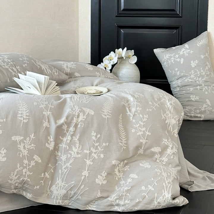 Baumwoll-Bettwäsche-Set, 4-teilig, Jacquard-Muster