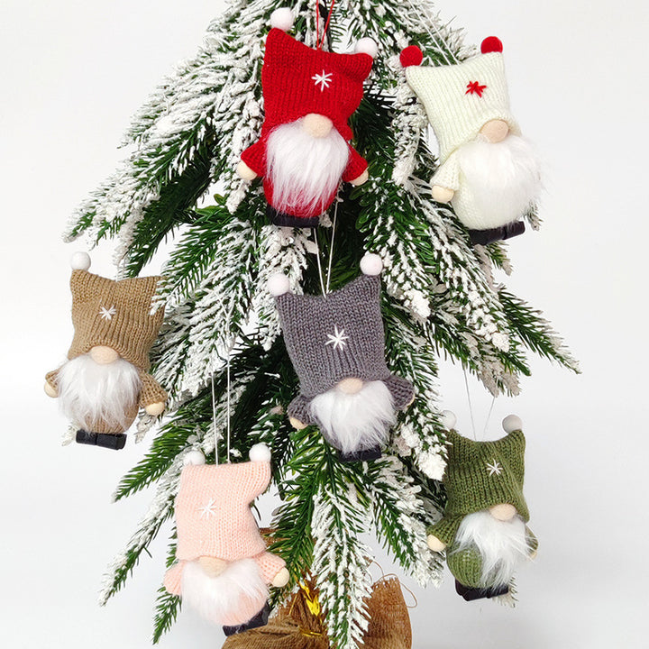 Dekorativer Weihnachts-Wichtelanhänger mit Bommelmütze