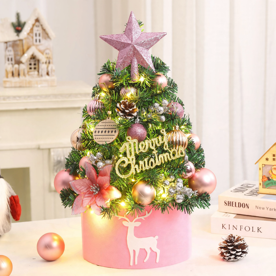 Mini-Weihnachtsbaum mit Dekoration, 45/60 cm, PVC