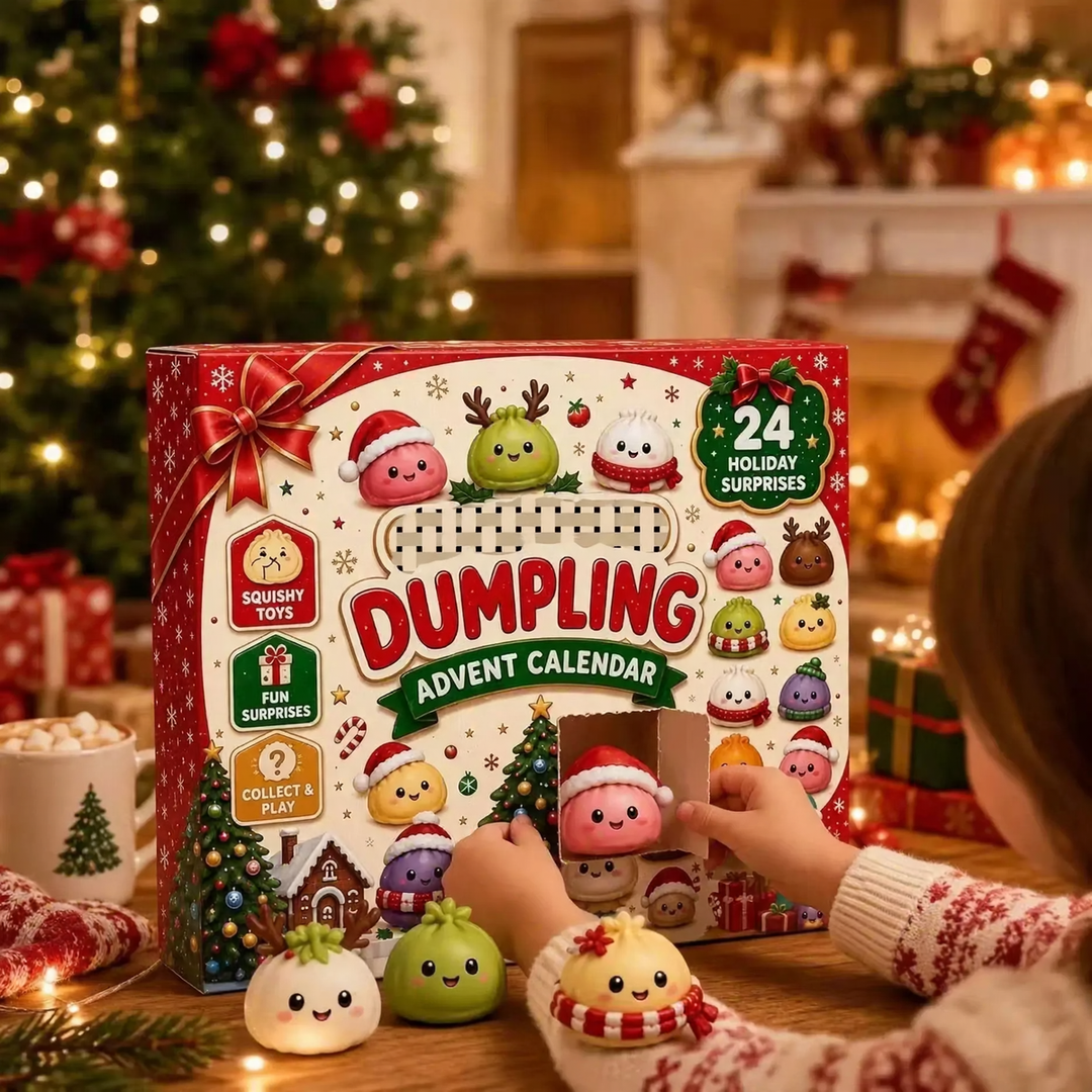 Weihnachts-Adventskalender mit 24 Knet-Figuren