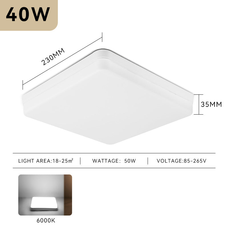 LED-Deckenleuchte, quadratisch oder rund