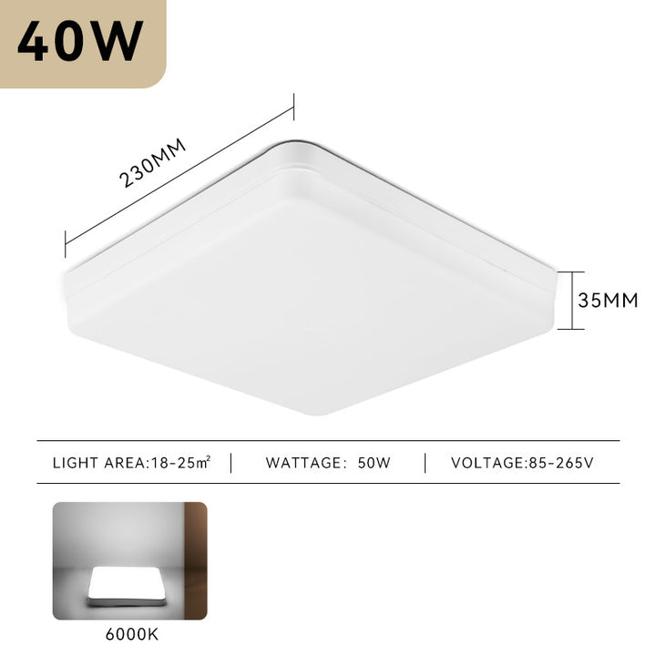 LED-Deckenleuchte, quadratisch oder rund