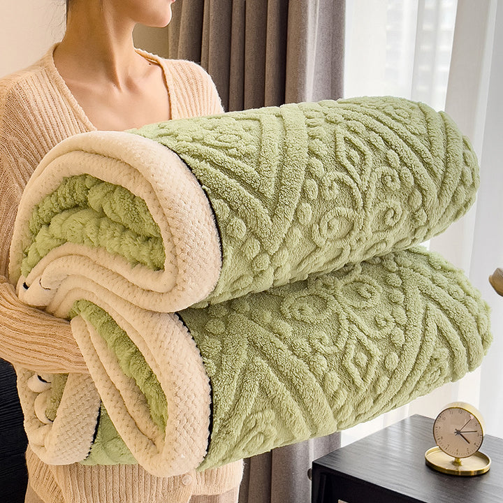 Flauschige Flanell-Wohndecke, beidseitig verdickt, verschiedene Größen
