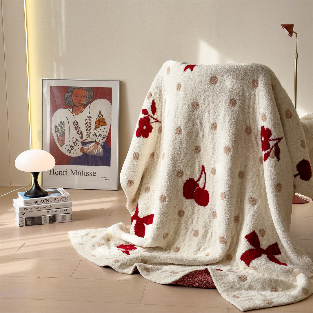 Flauschige Wolldecke mit Cartoon-Motiven