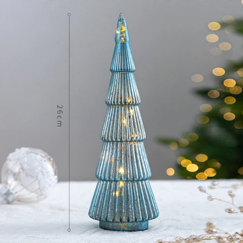 Weihnachtsbaum-Dekoration aus Kristallglas mit Beleuchtung