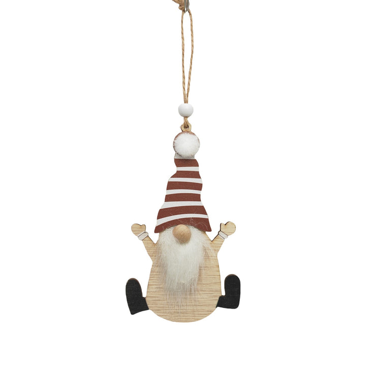 Holz-Weihnachtsanhänger Wichtel-Figuren