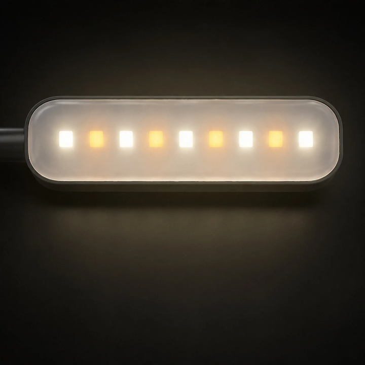 LED-Klemmleuchte mit 9 LEDs, 1200mAh Akku