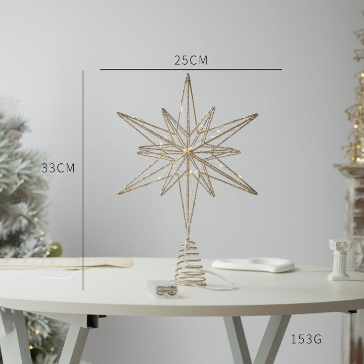 Dekorativer LED-Weihnachtsbaum-Stern aus Eisen