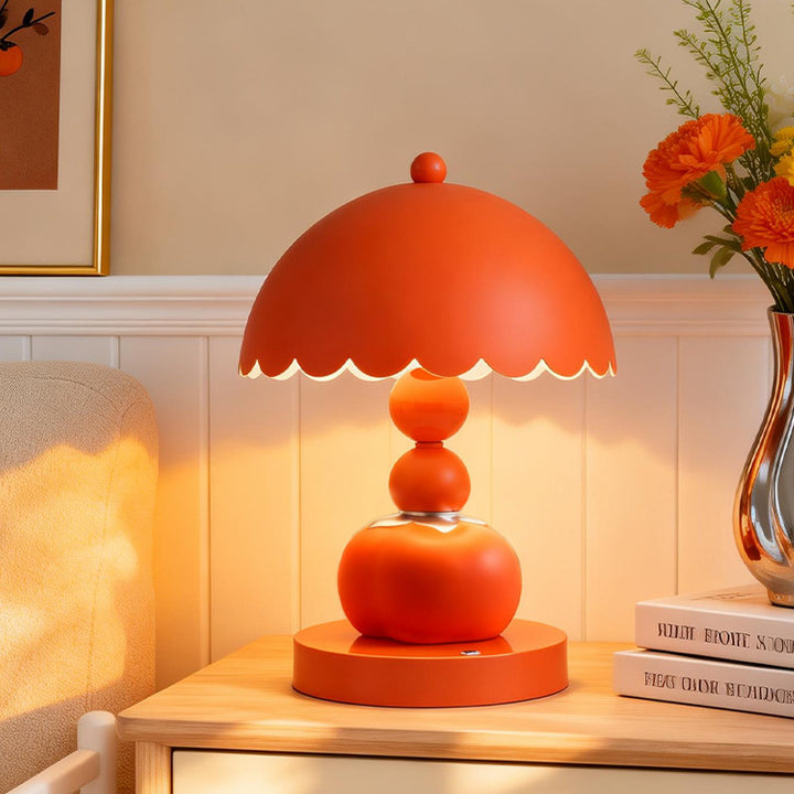 Kaki-Tischlampe, kreatives Design, Dekoelement