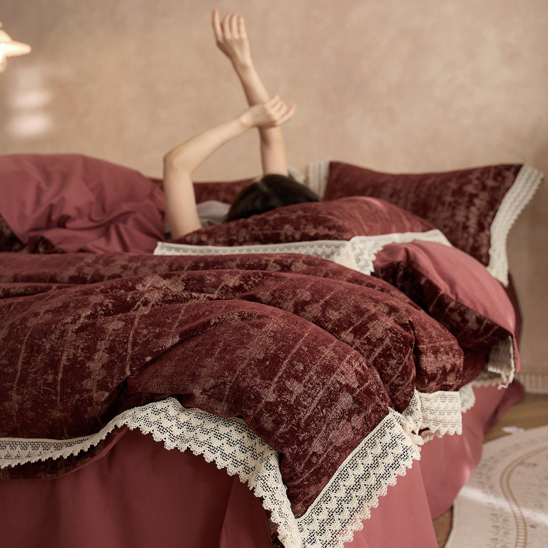 Bettwäsche-Set mit Fleece-Rückseite