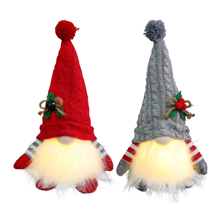 Leuchtende Wichtelfigur mit Strickmütze