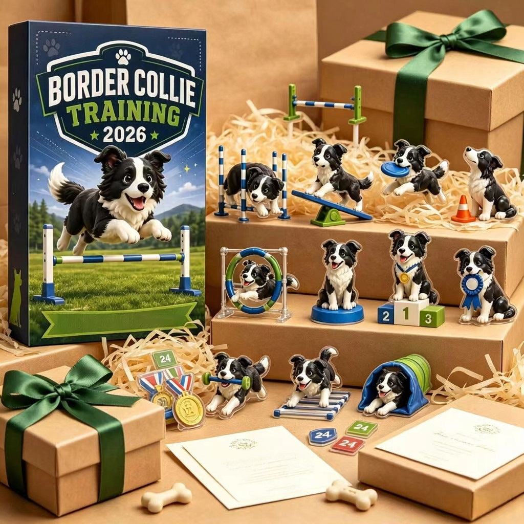 Border Collie Adventskalender aus Acryl