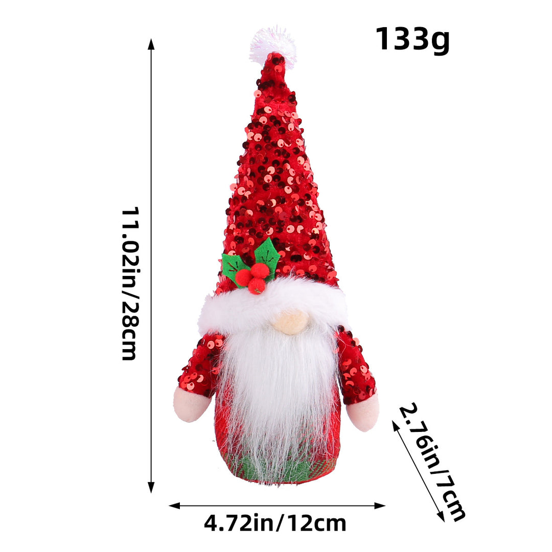 Weihnachtlicher Wichtel mit Glitzermütze