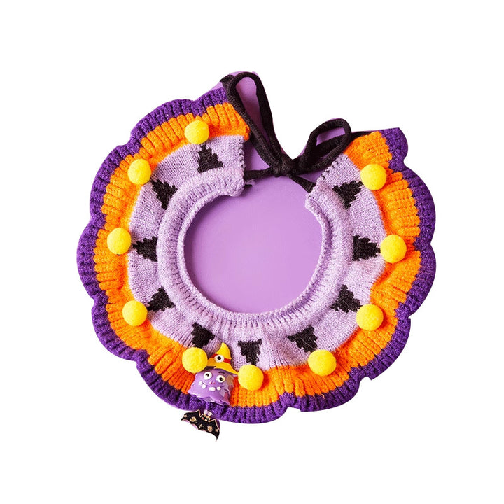 Halloween-Halsband mit Kürbismuster für Hunde