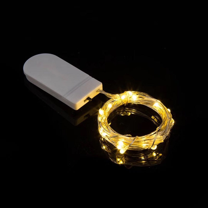 LED-Kupferdraht-Lichterkette mit Knopfzellen