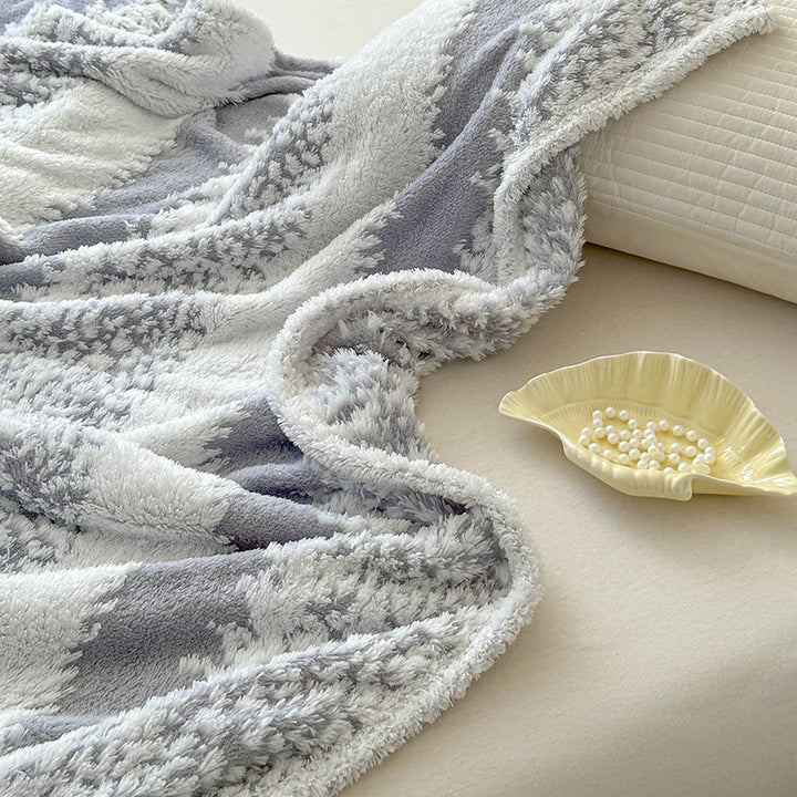 Gestreifte Flanell-Wohndecke für alle Jahreszeiten