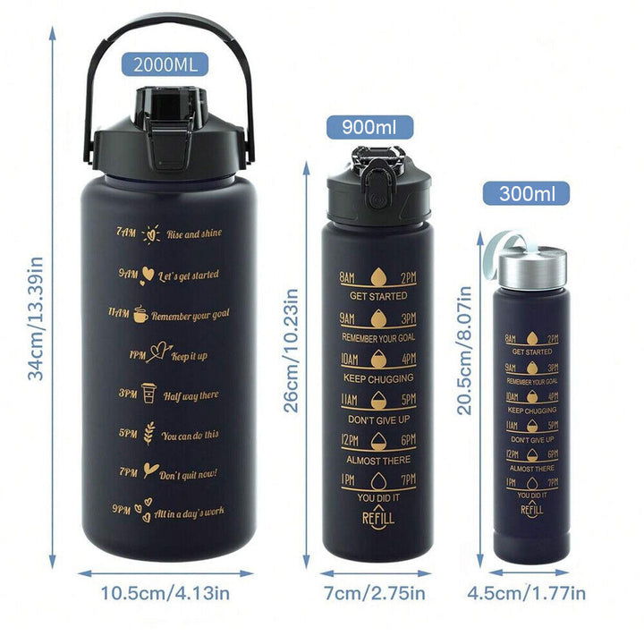 PC-Sportflaschen-Set, 3-teilig, 2000 ml
