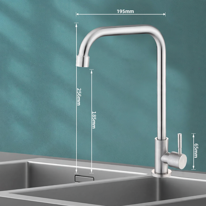 Edelstahl-Wasserhahn für Küche, Misch- oder Kaltwasser
