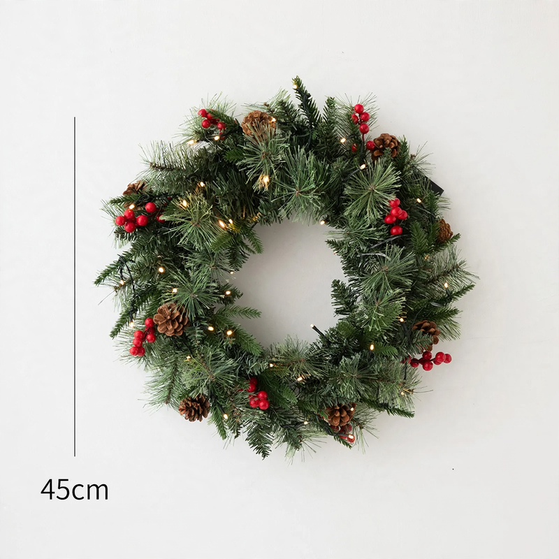 Weihnachtskranz, 45 cm, mit Beleuchtung