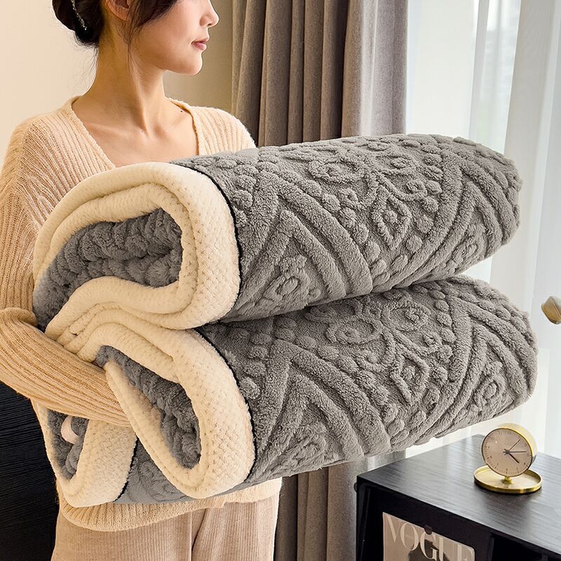 Flauschige Flanell-Wohndecke, beidseitig verdickt, verschiedene Größen