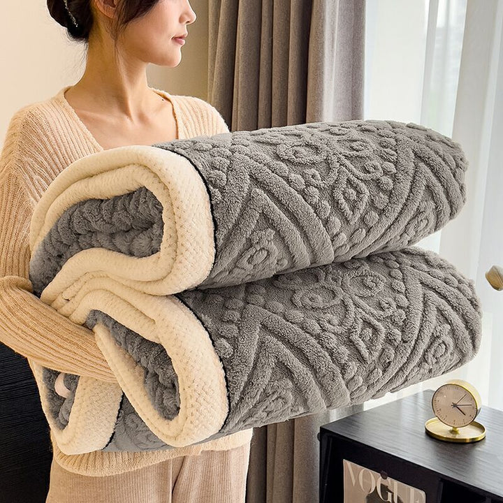 Flauschige Flanell-Wohndecke, beidseitig verdickt, verschiedene Größen