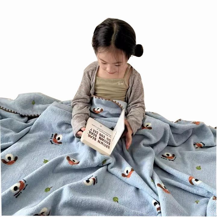 Kuschelige Kinder-Wohndecke mit Cartoon-Motiv, verschiedene Größen