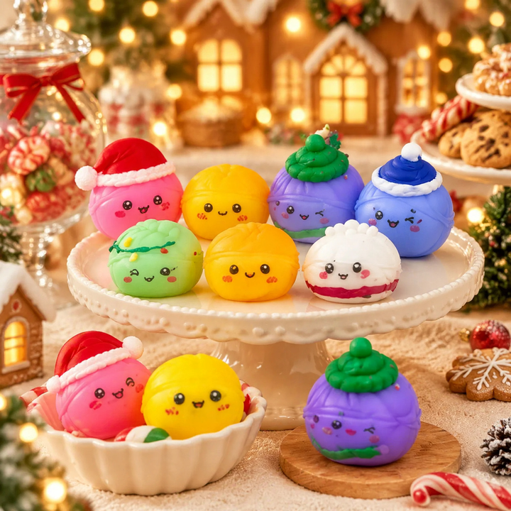 Weihnachts-Adventskalender mit Knetspielzeug