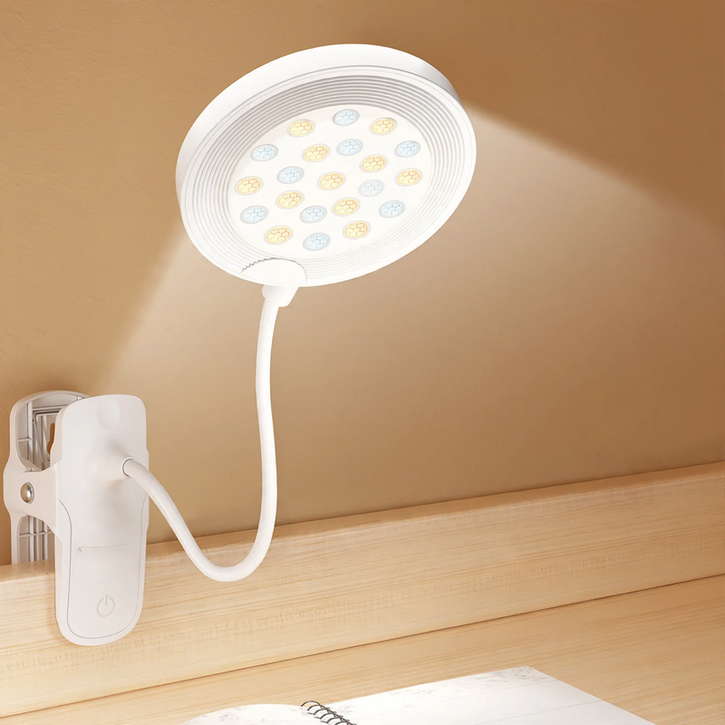 LED-Klemmlampe für Schreibtisch und Bett