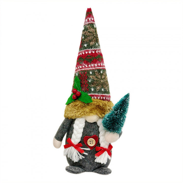 Dekorative Wichtelfigur mit gestrickter Mütze