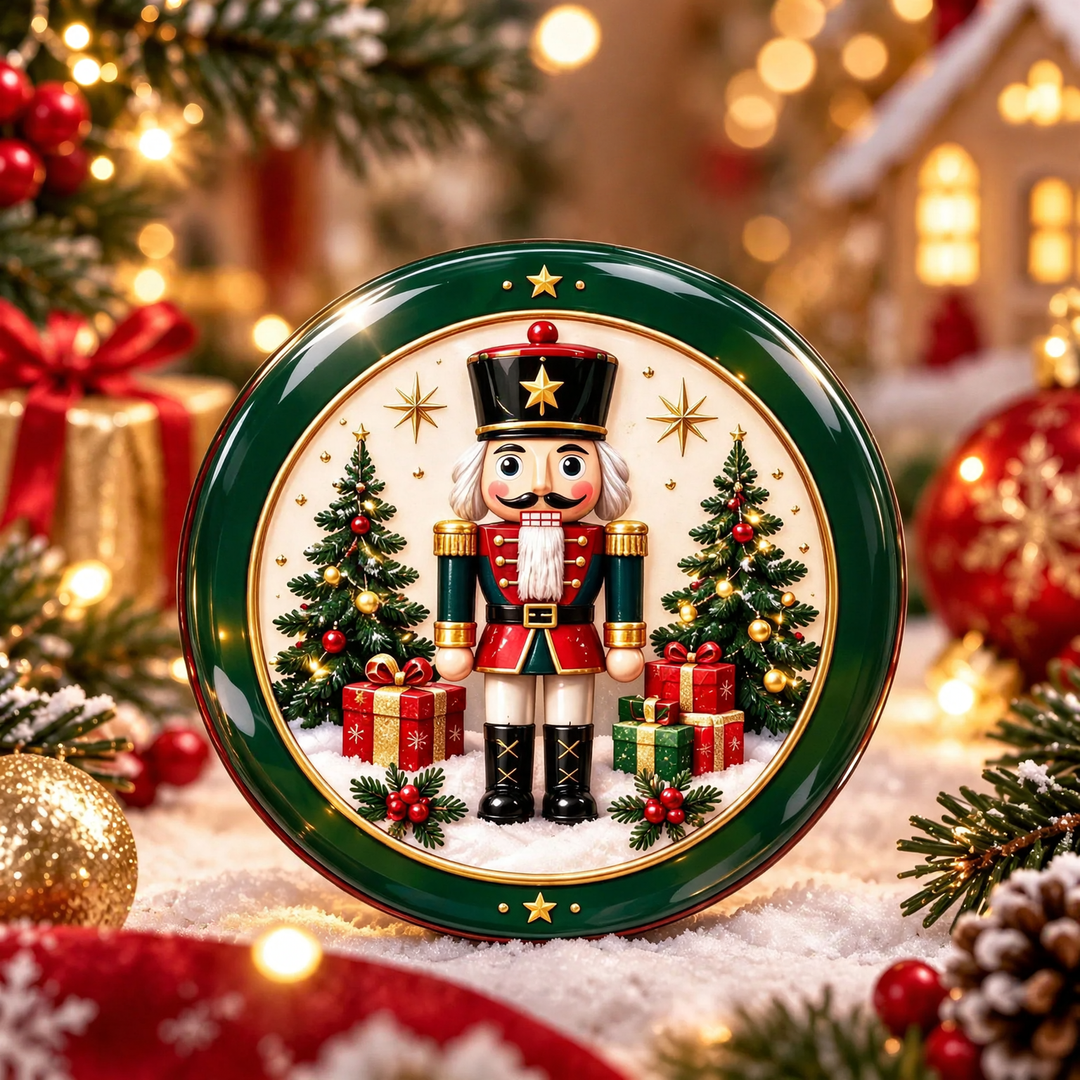 Dekorative Relief-Weihnachtsteller aus Acryl