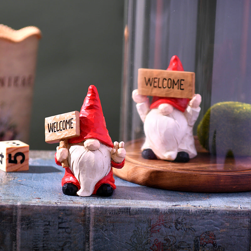 Dekorative Weihnachts-Wichtel Figur aus Kunstharz