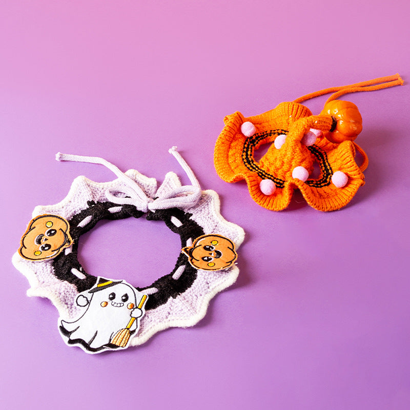 Halloween-Halsband mit Kürbismuster für Hunde