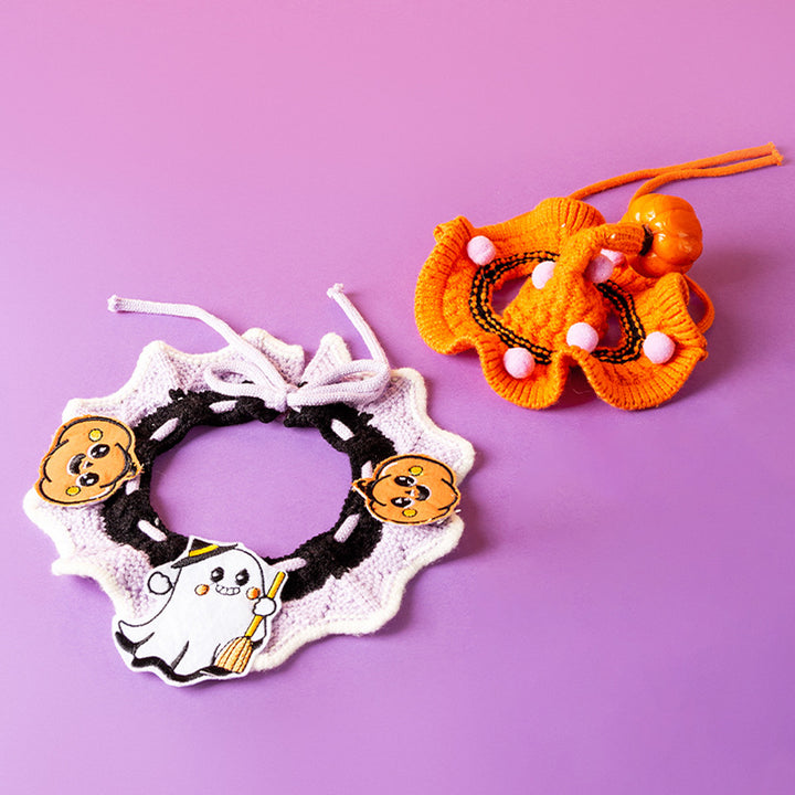Halloween-Halsband mit Kürbismuster für Hunde
