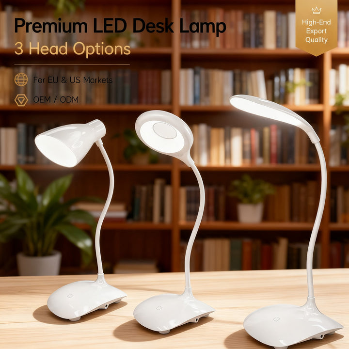 LED-Klemmleuchte, 3 Helligkeitsstufen, USB-aufladbar