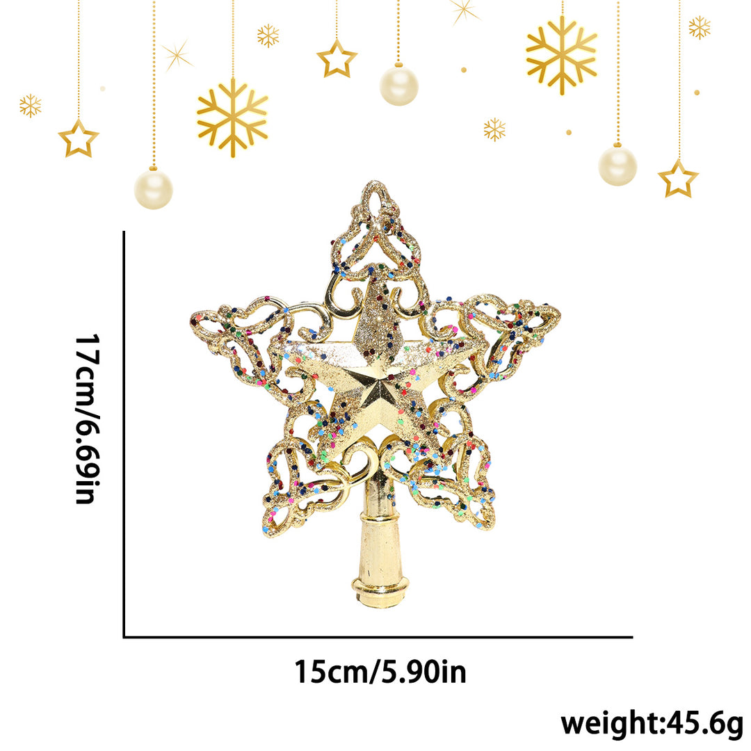 Weihnachtsbaum-Spitze Stern, durchbrochenes Design