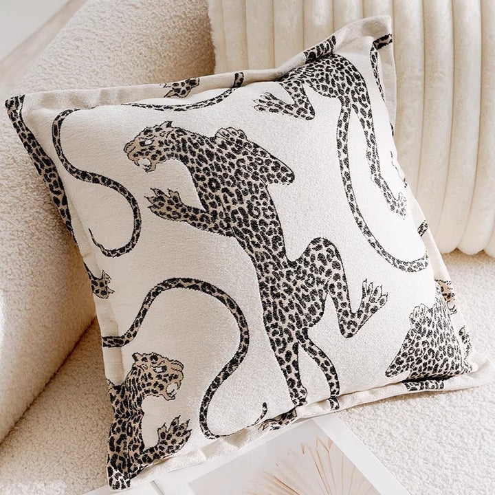 Dekokissen Jacquard, Creme und Schwarz