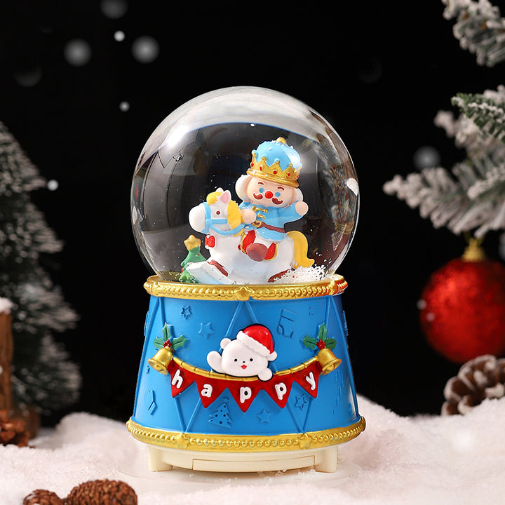 Große leuchtende Weihnachtsschneekugel für den Tisch