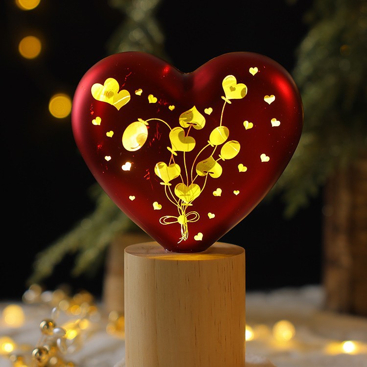 Beleuchtete Glas-Dekoration für Weihnachten