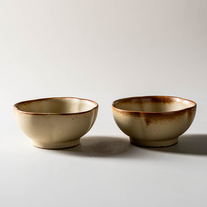 Keramikschüssel, rund, 12–13 cm, Vintage-Stil