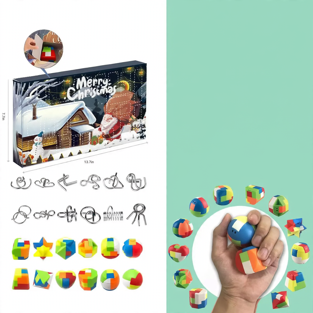 Weihnachts-Adventskalender mit 24 Anti-Stress-Spielzeugen