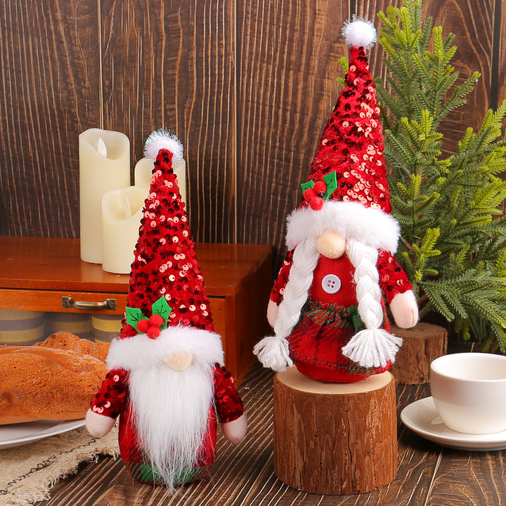 Weihnachtlicher Wichtel mit Glitzermütze